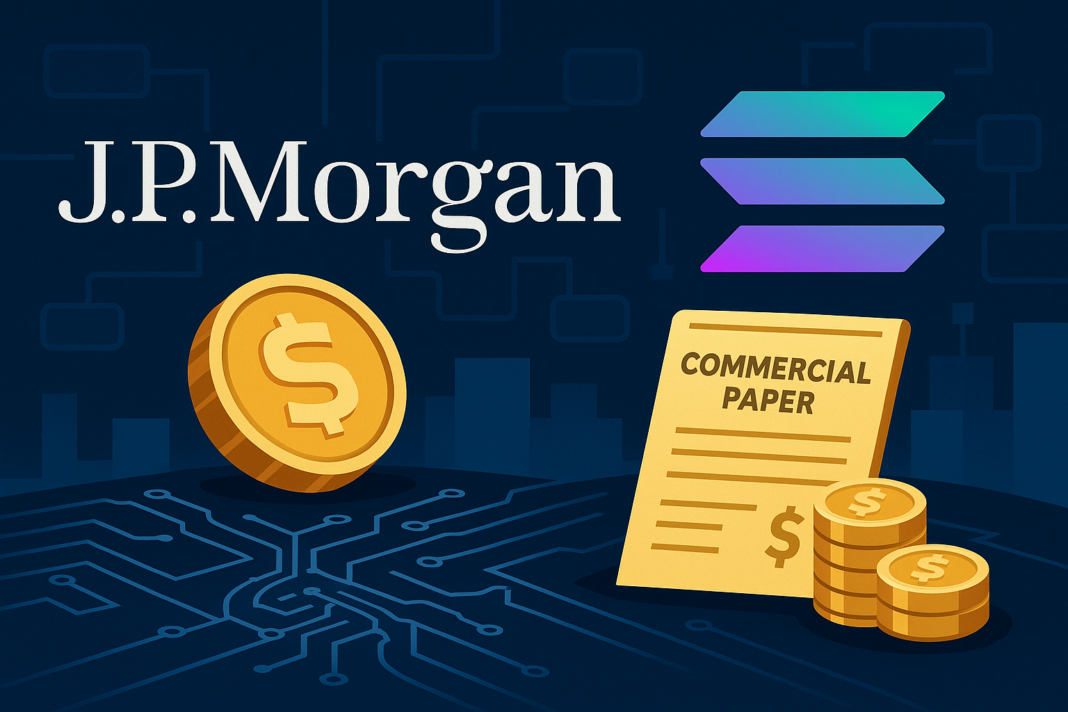 J.P. Morgan Arranges Landmark U.S. Commercial Paper Issuance on Solana Blockchain